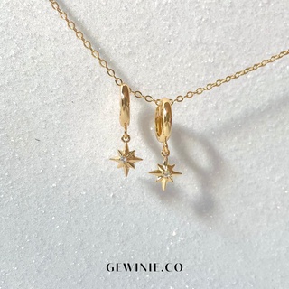 Gewinie.co - Stern hoop earrings ต่างหูห่วง