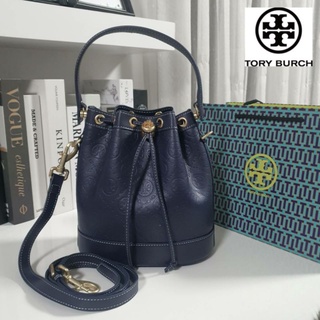 ส่งฟรี⚡กระเป๋า Tory burch แท้💯 ทรงจีบ สีน้ำเงิน สวยเก๋มาก ผู้หญิง กระเป๋าสะพายข้าง น่ารัก