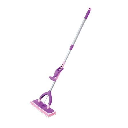 FREE HOME ไม้ม็อบฟองน้ำและผ้าไมโครไฟเบอร์ด้ามตรงสวิง BE WISH ไม้ถูพื้น ถูพื้น อุปกรณ์ทำความสะอาด