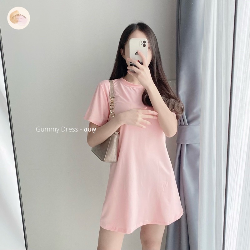 Gummy Dress เสื้อยืดมินิเดรสคอกลม glamor.goodly ThaiPick