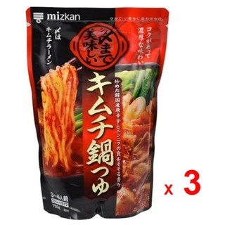 MIZKAN Kimuchi Nabe ซุปเข้มข้นกึ่งสำเร็จรูป มิซกัน รสกิมจิ นาเบะ สำหรับหม้อไฟ สูตรโคชูจัง และน้ำมันงา ชุดละ 3 ถุง ถุงละ