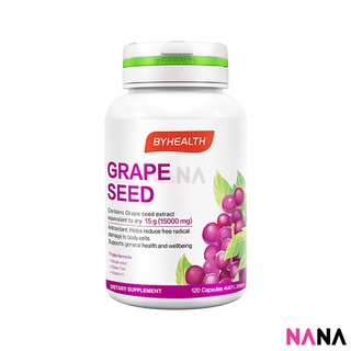 Byhealth Grape Seed 15000mg 120 Capsules With Vitamin C &amp; Green Tea (EXP:11 2024)