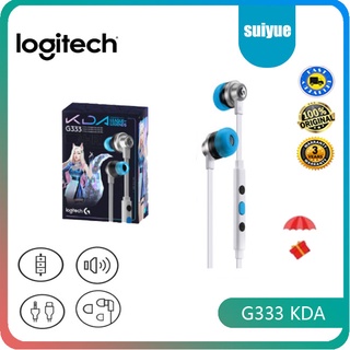 Logitech G333 Kda รุ่นจำกัด ชุดหูฟังเล่นเกม พร้อมไมโครโฟน Usb 3.5 มม. สําหรับแล็ปท็อปเกม Lol K / Da