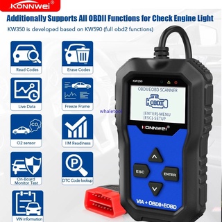 Konnwei KW350 OBD2 เครื่องสแกนเนอร์วินิจฉัยรถยนต์ VAG VW Audi ABS รีเซ็ตถุงลมนิรภัย บริการน้ํามัน ไฟ EPB เครื่องมือวินิจฉัย Better VAG COM