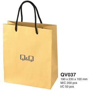 Q&amp;q ถุงกระดาษ มีหูหิ้ว QV037