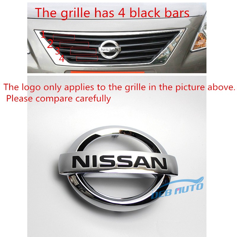 ป้ายตะแกรงด้านหน้า Mark/Logo Nissan Almera N17 2010-2013 Sylphy B17 ชิ้นส่วนโรงงานดั้งเดิม