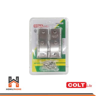 COLT LITE บานพับสเเตนเลส บานพับประตู #003 SS 3.1/2"x2.1/4"หนา 1.5mm. 3ชิ้น/แพ็ค บานพับ บานพับประตู B 8859014932423