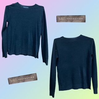 เสื้อกันหนาวไหมพรม สเวตเตอร์ - Mark&amp;Spencer Sweater Navy