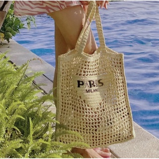 (Preorder) Paris Net Red Hollow Grass Bag