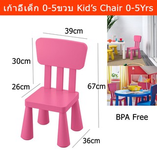 เก้าอี้ ที่นั่งเด็ก อายุ 0-5 ขวบ สีชมพู Pink Kids Children Chair