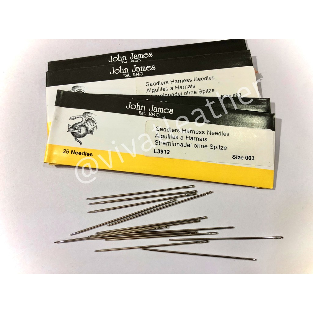 ยกแพคเข็มเย็บหนัง John James เข็มเย็บหนังคุณภาพดี (Saddlers Harness Needles)