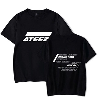 Alimoo Ateez Team Boy &amp; Girl เสื้อยืดผ้าฝ้ายแขนสั้น Plus Size S-3XL เสื้อยืดคอกลมผ้าฝ้าย