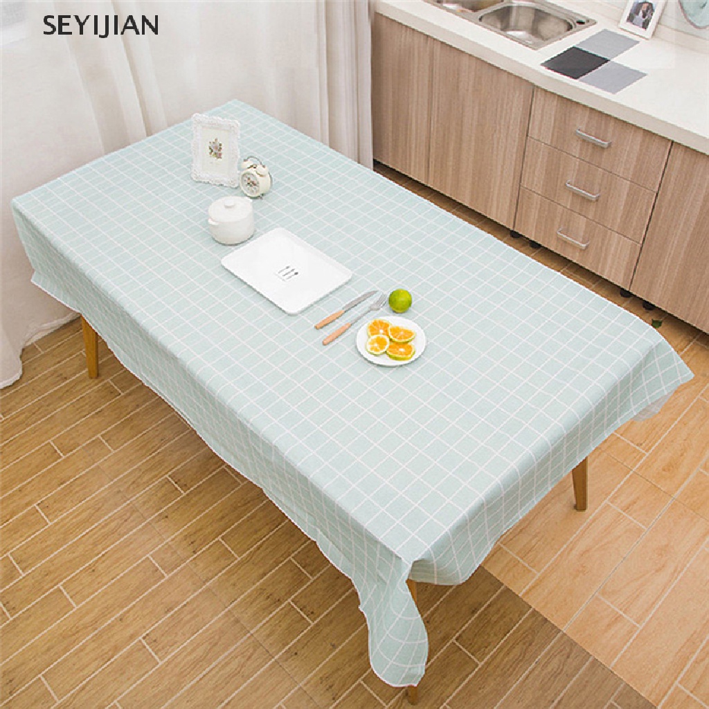 SEY Table Cloth Waterproof Table Cover Cloth Wipe Clean Party Tablecloth Covers JAN
