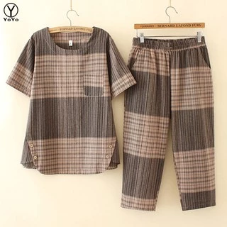 YOYO ชุดเซต 2 ชิ้น แฟชั่นผู้หญิงสไตล์เกาหลี คอกลม ใส่ได้หลายโอกาส เนื้อผ้าดีใส่สบาย ระบายอากาศดี รุ่น2763