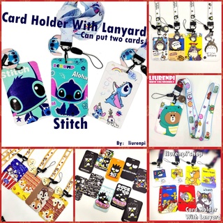 disney stitch  ซองใส่บัตร Card Holder With Lanyard Totoro สายคล้องบัตร Neck Strap ผู้หญิง ซองใส่บัตรพนักงาน Card  Holder บัตรเครดิต tom and jerry ใส่บัตรพนักงาน บัตรนักเรียน ลายโดเรม่อนน่ารัก  ใส่บัตรพนักงาน  monchhichi สายคล้องคอ รองเท้าผ้าใบ Cnnamoroll