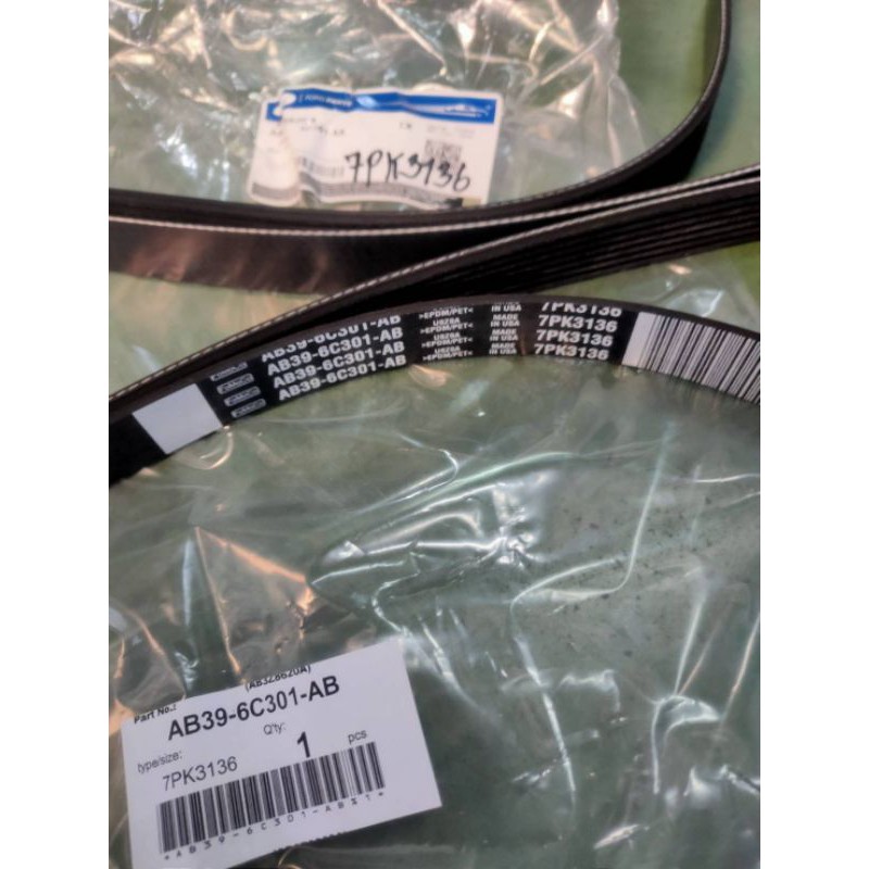 สั่งวันนี้ ส่งวันนี้ 480บาท สายพานหน้าเครื่อง ฟอร์ด เรนเจอร์ T6 2013 ford ranger 7PK3136 ของแท้