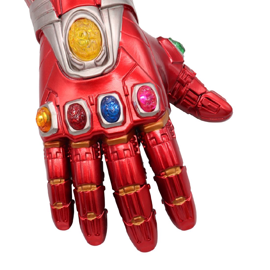 Kid Iron Man Gloves Gauntlet Endgame Tony Stark Infinity LED Cosplay - Foto 5