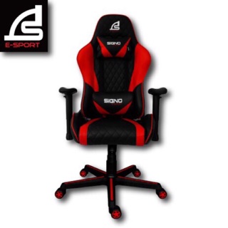 GAMING CHAIR SIGNO E-SPORT BAROCCO GC-203 (BLACK/RED) เก้าอี้เกมมิ่งเกียร์ เบาะกว้าง ปรับเอนได้ รับประกันช่วงล่าง 1ปี