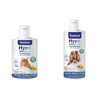 Kanimal Hypo Allergenic แชมพูแมว แชมพูสุนัข สูตรผิวแพ้ง่าย ผ่านการรับรองทางการแพทย์ 300ml.