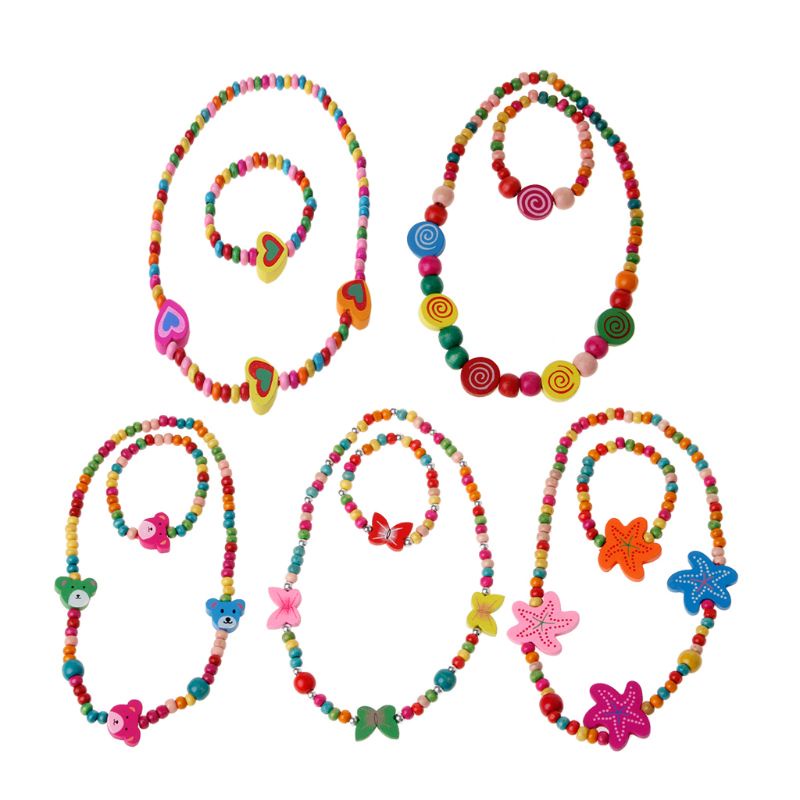 ☀UU Princess Necklace Bracelet Jewelry Set Toddler Kids Costume Jewelry for Kids Shopee Thailand