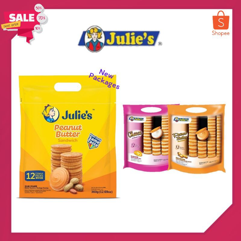 Peanut Butter ขนมเนยถั่ว แยมถั่ว By_Julie's 360กรัม ขนม ที่สายถั่วทุกคน ห้ามพลาด