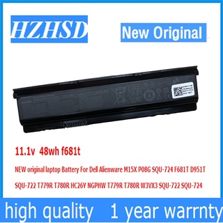 11.1v 48wh f681t new original laptop Battery For Dell Alienware M15X P08G SQU-724 D951T SQU-722 T779R T780R HC26Y NGPHW