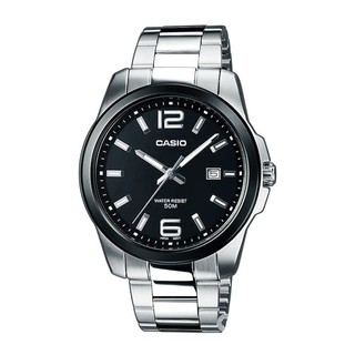 Casio General Mens รุ่น MTP-1296BD-1AVDF - Silver/Black