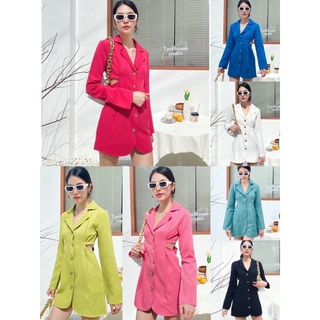 Blazer Mini Dress เสื้อสูทตัวยาว มินิเดรสสูท เสื้อสูท มินิเดรส ชุดใส่ทำงาน เดรสใส่ทำงาน