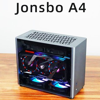 🔥 Jonsbo A4 Gray Aluminum เคสคอมพิวเตอร์ขนาดเล็ก ทำจากอลูมิเนียมและกระจกนิรภัย 🔥