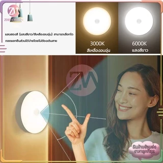 ไฟเซ็นเซอร์ ไฟอัตโนมัติ ชาร์จผ่านUSB เมื่อมีคนมา เปิดปิดโดยอัตโนมัติ ไม่ต้องใช้ถ่าน ไม่แสบตา（แสงสีขาว/สีเหลืองอบอุ่น）