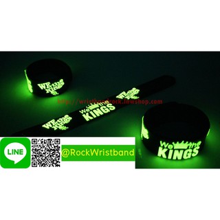 WE THE KINGS ขายริสแบนด์เรืองแสง  WKG258GA Wristband สายรัดข้อมือวงร็อค