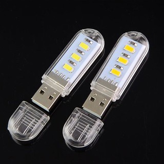 โคมไฟ 3 leds usb ขนาดพกพาสําหรับอ่านหนังสือ 2 ชิ้น