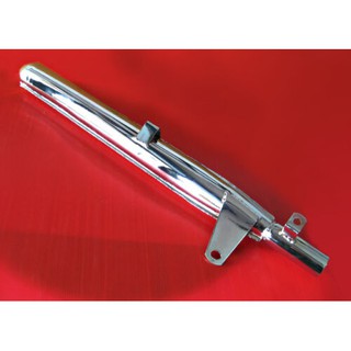 SUZUKI A100 AC100 AS100 EXHAUST MUFFLER "CHROME" PLATED 1 HOLE  // ท่อไอเสีย เหล็กชุบโครเมี่ยม