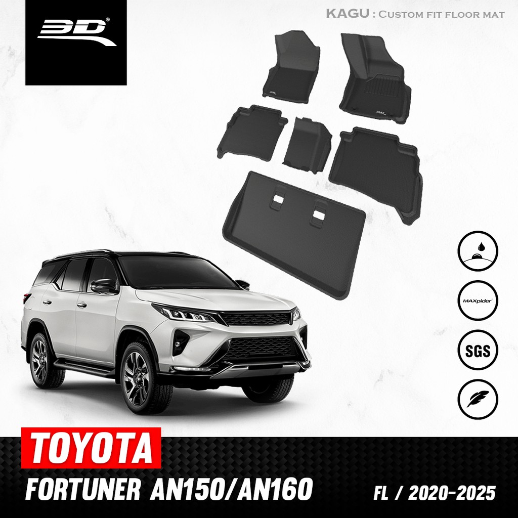 TOYOTA FORTUNER LEGENDER 2020 2021 2022 2023 2024 พรมปูพื้นรถยนต์ 3D