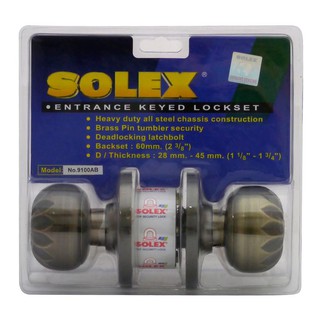 ลูกบิดทั่วไป SOLEX 9100 หัวจัน AB SOLEX 9100 AB ENTRANCE KNOB