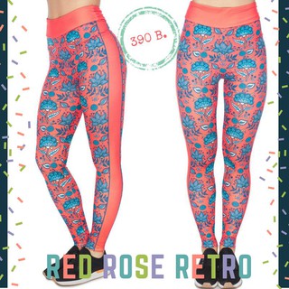 เลกกิ้ง ลายred rose retro