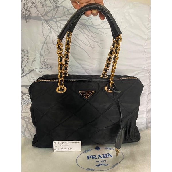 Prada nylon speedy black Sz 35cm (แท้มือสอง)