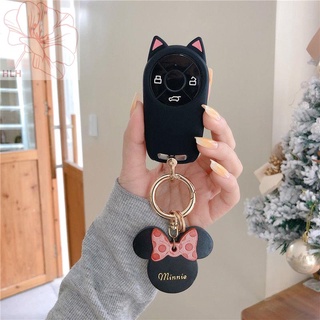 เหมาะสำหรับการ์ตูน Euler good cat ear key cover 2022 r1 white cat r2 car key shell buckle หญิงน่ารัก xs