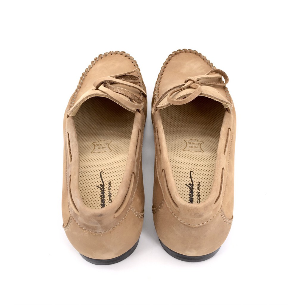 Saramanda รุ่น 177007 รองเท้าคัชชูผู้ชาย หนังแท้ แบบสวม สีค็อก