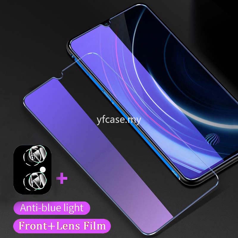 POCO M4 5GกระจกนิรภัยสําหรับXiaomi POCO C40 X3 NFC X4 F4 F3 GT M4 M3 Pro 5G Anti Blue Light Ray 2 in