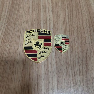 โลโก้ Porsche งานโลหะ มีให้เลือกสองขนาด ***ราคาต่อชิ้น***