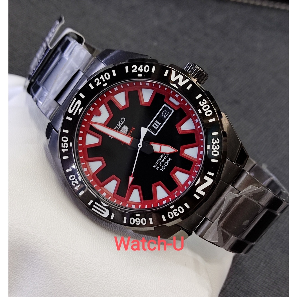 โค้ดSURPRISE1200 ลด1200 นาฬิกาข้อมือผู้ชาย SEIKO 5 Sports Automatic ตัวเรือนและสายรมดำ รุ่น SRP749K1