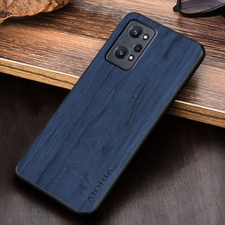 เคสหนัง pu ลายไม้ น้ําหนักเบา สไตล์ธุรกิจ สําหรับ Realme GT2 pro