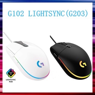 Logitech G102 LIGHTSYNC RGB 6 Button Gaming Mouse 8000DPI.เมาส์สำหรับเล่นเกม(G203)