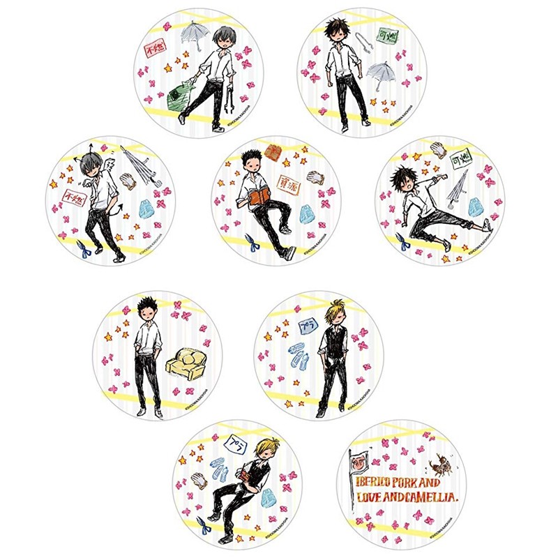 เข็มกลัด Iberiko Buta ครบเซ็ต 9 แบบ [Yaoi Goods]