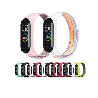 สายนาฬิกาข้อมือ ไนลอน สําหรับ Xiaomi mi band 7 6 5 4 3 NFC