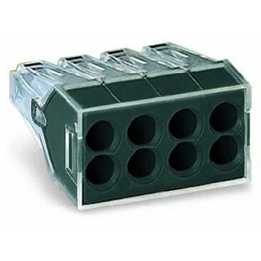 Wago ข้อต่อบล็อคเชื่อมสายไฟ PUSH WIRE 8ช่อง ของแท้ 100% (แพค 10ชิ้น) [773-108]