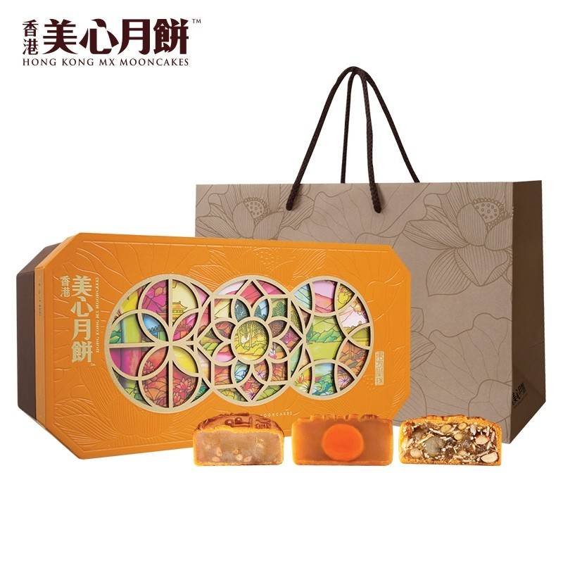 中国香港美心月饼东方之珠礼盒 ขนมไหว้พระจันทร์ รวมรส จากฮ่องกง 6 ชิ้น