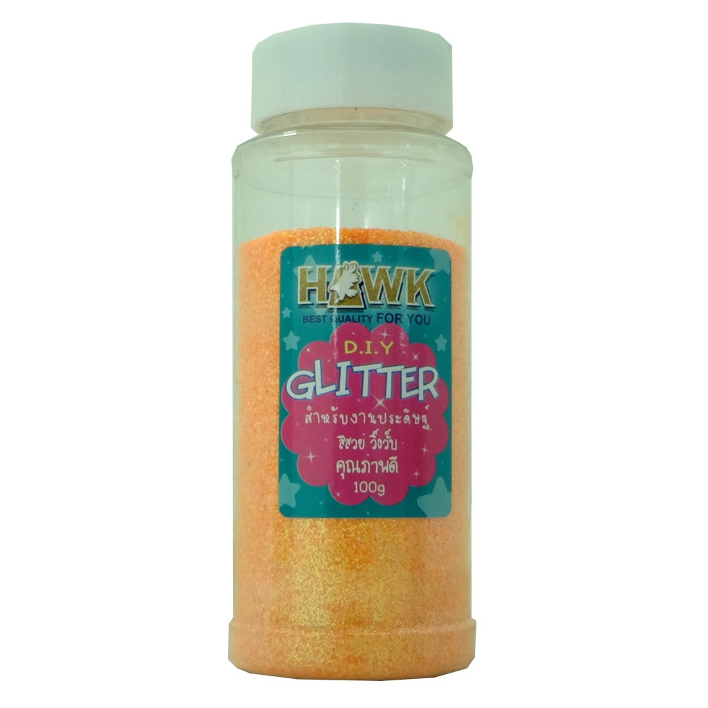 ผงกากเพชรขนาด 100g. HAWK Glitter