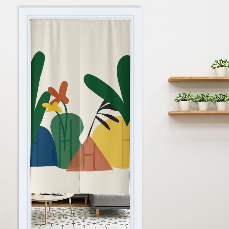 ผ้าม่านกั้นประตู แบบตีนตุ๊กแก สไตล์มินิมอล ไม่ต้องเจาะ ติดตั้งง่าย สำหรับห้องนอน ห้องครัว ห้องน้ำ ฟรีเชือกผูก พร้อมส่ง - รูปที่ 2